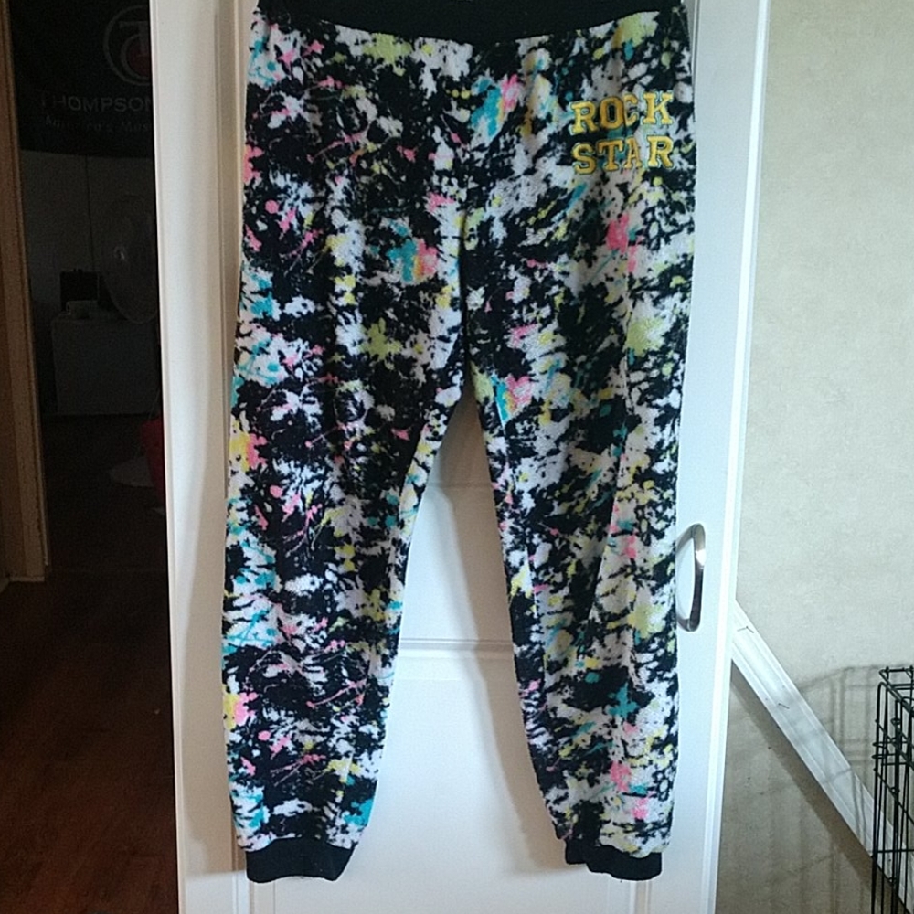 Fuzzy pajama jogger pants